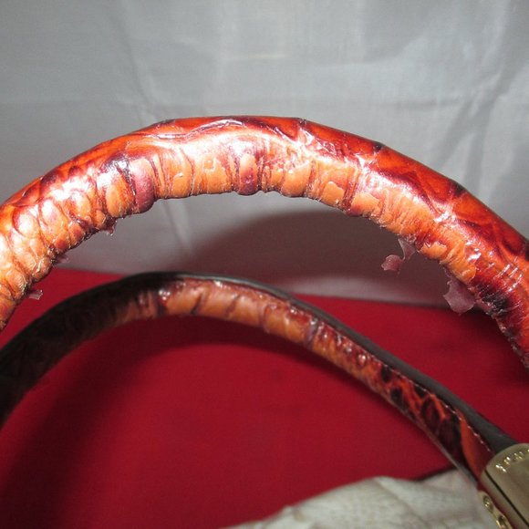 Brahmin Elisa Pearl Presley Embossed Leather Satchel - Picture 8 of 16